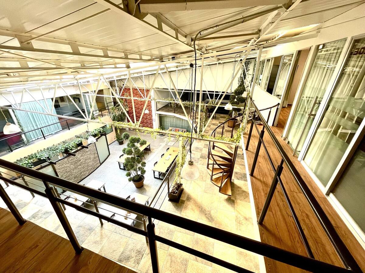 Entrance and green patio