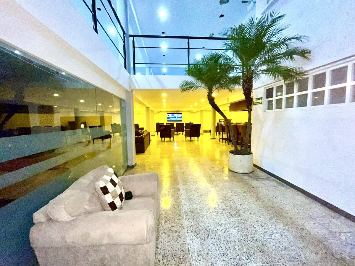 Bar and living room